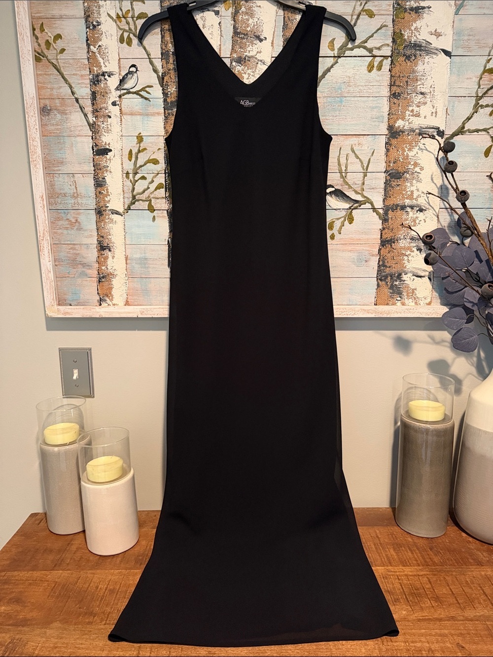 AGB Black Maxi Slip Dress